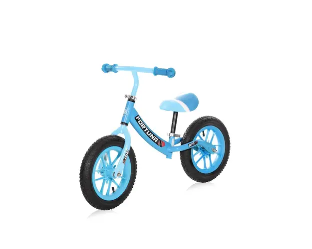 Bicicleta de echilibru, 2-5 ani, 12 inch, anvelope gonflabile, leduri, Lorelli Fortuna Air, Light Dark Blue