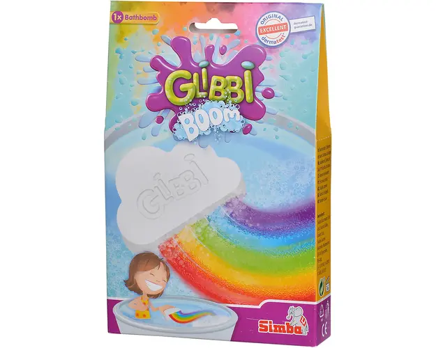 Pudra pentru baie cu efect curcubeu Glibbi