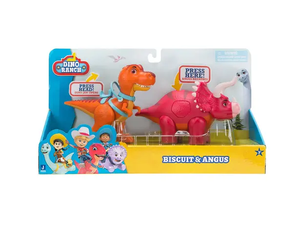 Set 2 dinozauri, Biscuit si Angus, Dino Ranch, Deluxe Dino Pack, DNR0008