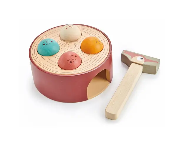 Jocul ciocanitoarei din lemn, Tender Leaf Toys, 6 piese
