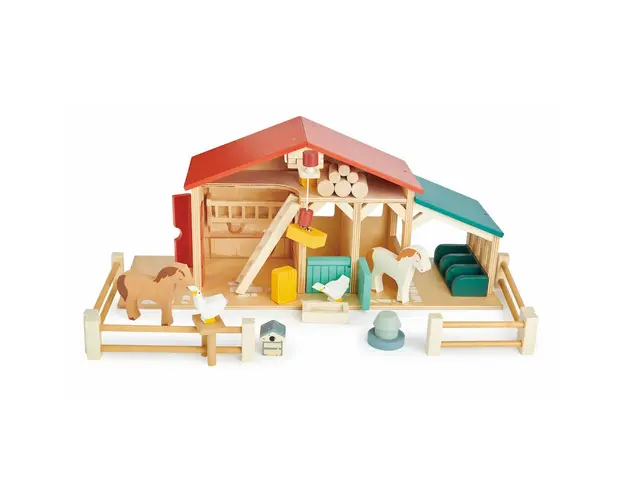 Ferma cu gard din lemn, Tender Leaf Toys