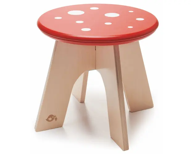 Scaun tip ciuperca din lemn, Tender Leaf Toys, Toadstool