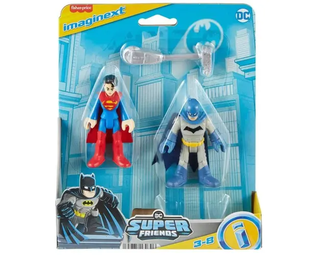 Set 2 figurine, Imaginext, DC Super Friends, Batman si Supergirl, HML09