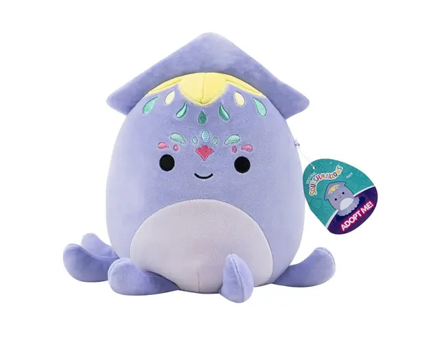 Jucarie de plus Squishmallows, Adopt Me, Squid, 20 cm