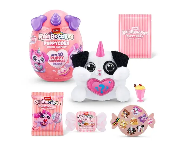 Jucarie de plus surpriza, Rainbocorns, Puppycorn, S4