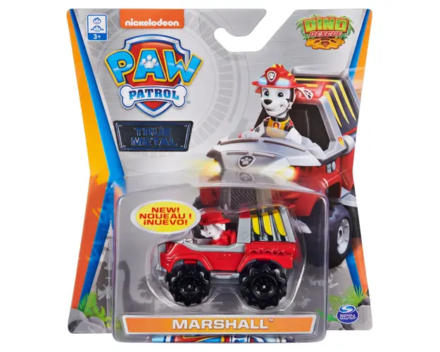 Masinuta cu figurina Paw Patrol True Metal, Marshall 20124748