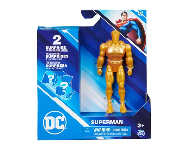 Figurina cu 2 accesorii surpriza, DC Universe, Superman, 10 cm, 20137142