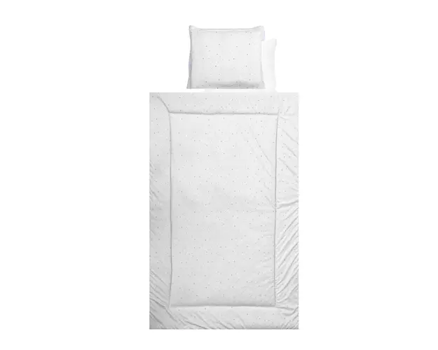 Set lenjerie pat 4 piese, Lorelli, din bumbac ranforce, Grey Baloons