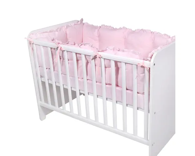 Set protectii laterale pentru pat, Lorelli, 4 piese, 60 X 120 cm, Pink