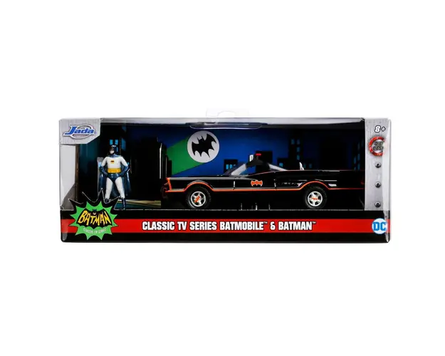 Masina metalica cu figurina, Jada, Batmobil Clasic 1966 1:32