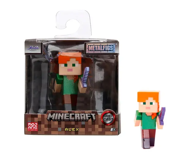 Figurina metalica, Jada, Minecraft, Alex, 6 cm