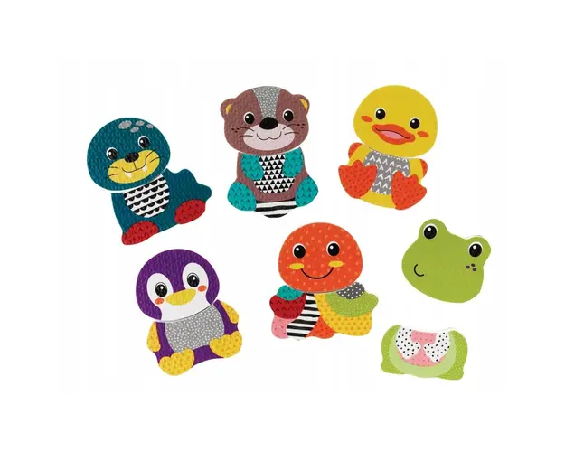 Set 6 stickere cu adeziv pentru baie, B Kids, Animalute