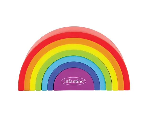 Jucarie bebelusi cu forme de contruit, B Kids, Curcubeu