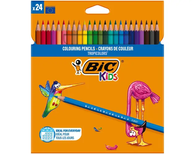Set creioane colorate Tropicolors Bic, P24