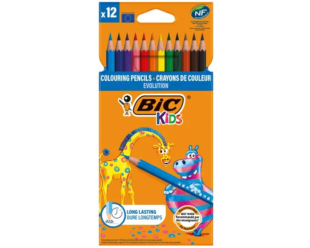Set creioane colorate Evolution Bic, P12