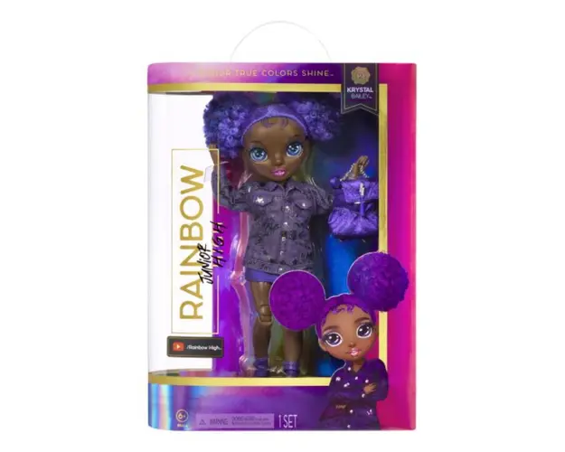 Papusa Rainbow Surprise, High Junior Doll, Series 2, Krystal, 582984