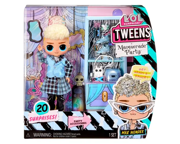 Papusa LOL Surprise Tweens, Masquerade, Max Wonder, 584131EUC