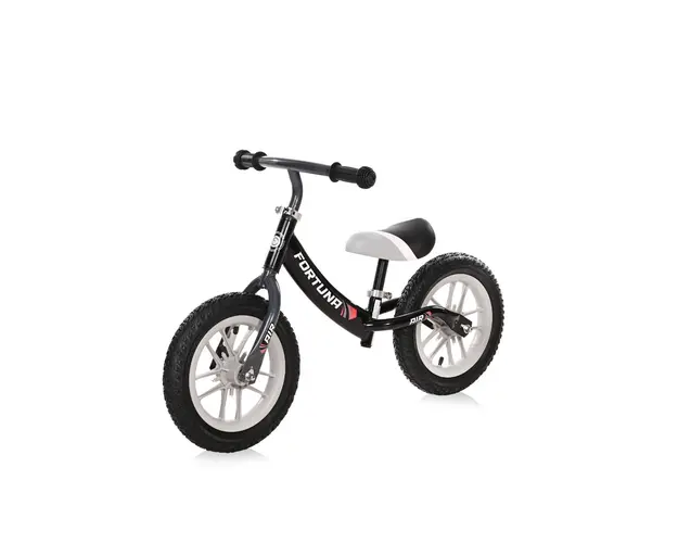 Bicicleta de echilibru, 2-5 ani, 12 inch, anvelope gonflabile, leduri, Lorelli Fortuna Air, Grey Black