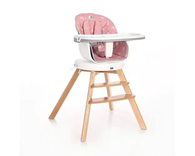 Scaun de masa Lorelli, 3 in 1, cu sezut rotativ, Napoli, Pink Bears