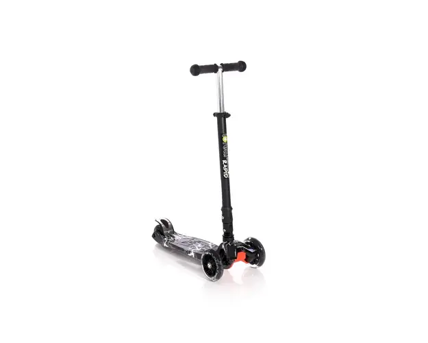Trotineta cu 4 roti si leduri Lorelli Rapid, Black Flash