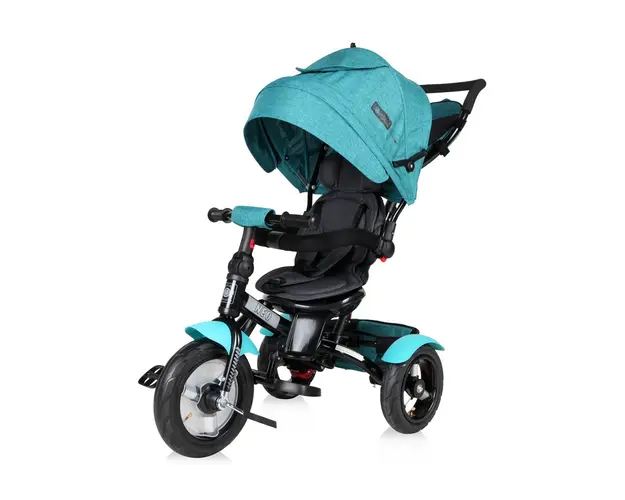 Tricicleta multifunctionala, cu roti gonflabile, 4 in 1, Lorelli Neo Air, Green Luxe