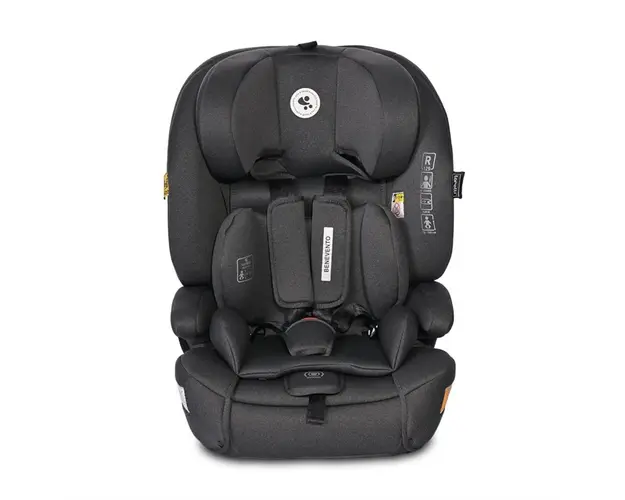 Scaun auto cu isofix I-Size, 76-150 cm, Lorelli Benevento, Black Jasper