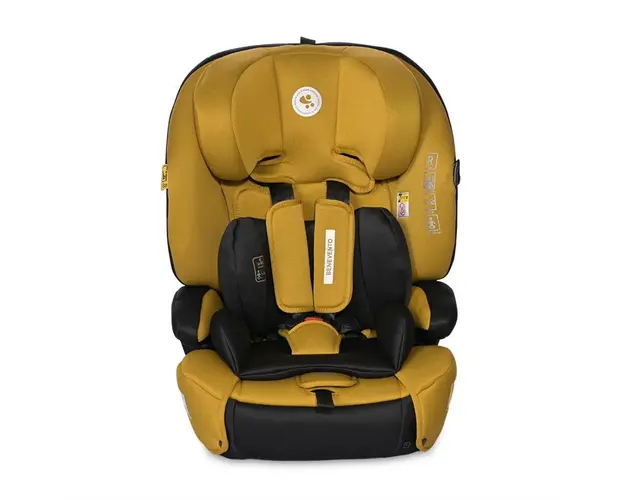 Scaun auto cu isofix I-Size, 76-150 cm, Lorelli Benevento, Lemon curry