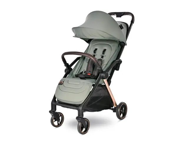 Carucior pentru nou-nascut autofold, Lorelli Loret, ultra-light, pana la 22 kg, Green