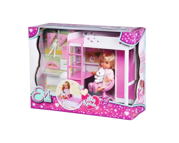 Papusa Evi Love, cu dressing si accesorii, 12 cm
