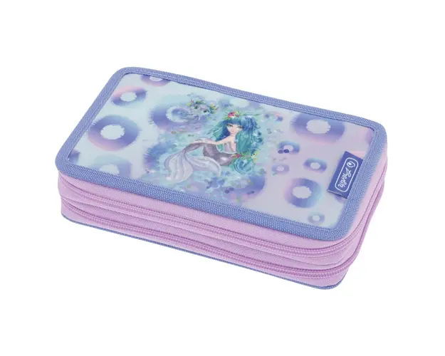 Penar echipat cu 2 compartimente, Herlitz, Mystic Mermaid, 23 piese