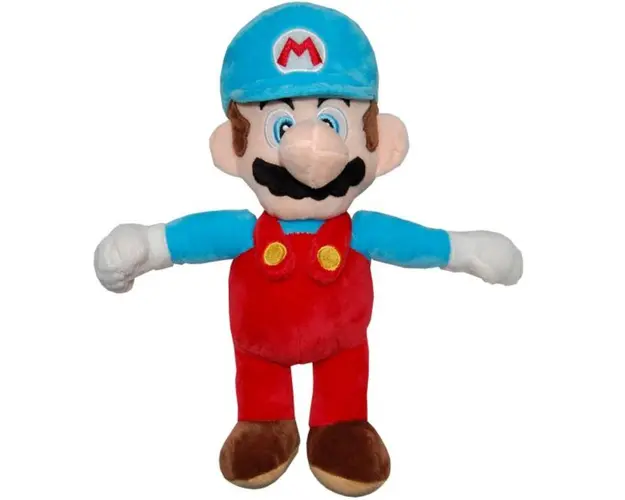Jucarie din plus, Play by Play, Mario Ice cu sapca bleu, 30 cm