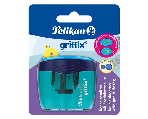 Ascutitoare dubla Griffix, Pelikan, Albastru