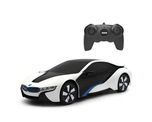 Masinuta cu telecomanda Rastar, BMW I8-UV Sensitive Collection, 1:24, Alb