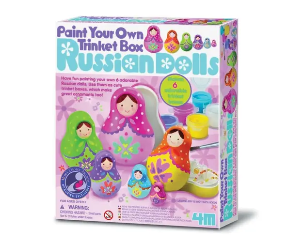 Set creativ de pictat, 4M, Cutiute Matrioshka