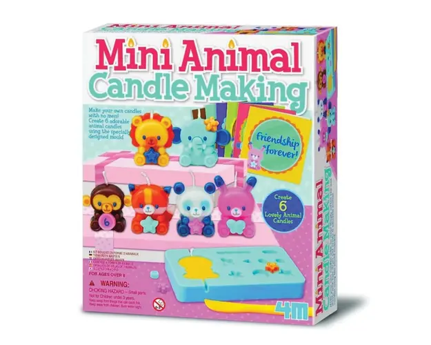 Set creativ DIY, 4M, Realizeaza lumanari in forma de animalute