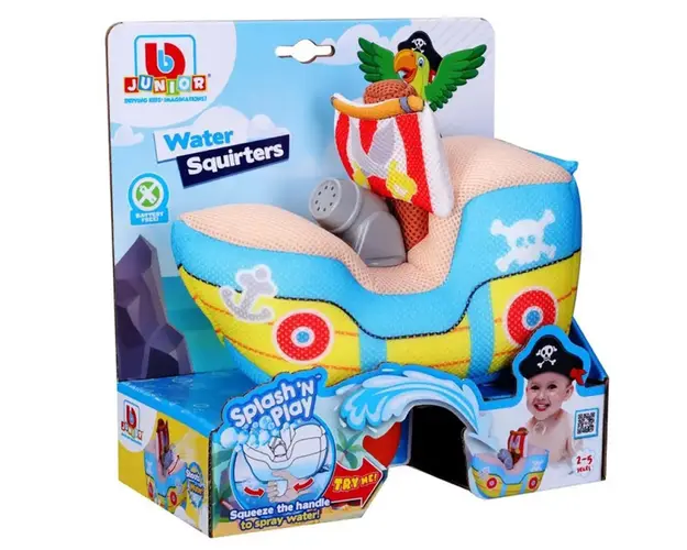 Barca pirat din material textile cu stropitoare, Bburago Junior