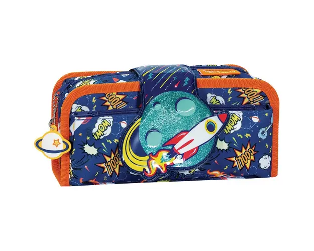 Penar necessaire Fun Time 2 in 1, cu o clapa, Tiger Family, motiv Rock-It Up