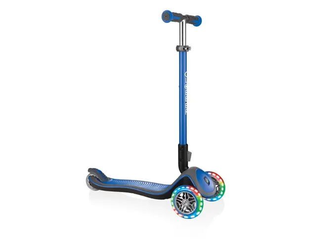 Trotineta pliabila, Globber, Elite Deluxe Lights, Albastru