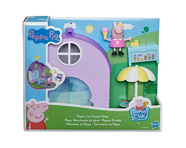 Set de joaca cu figurine, Peppa Pig, Ziua excursiei la Magazinul de inghetata, F43875L01