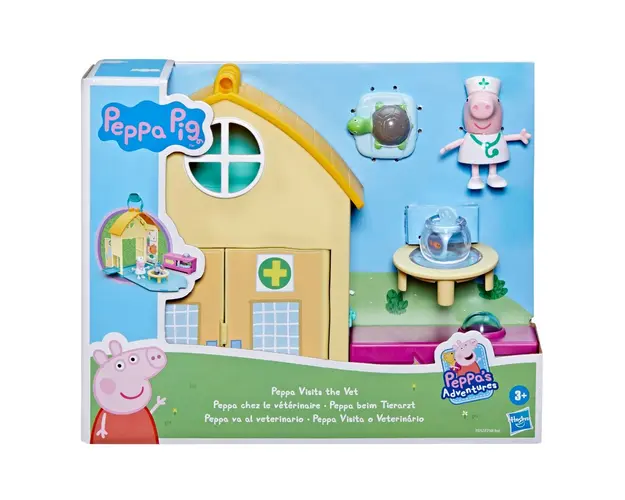 Set de joaca cu figurine, Peppa Pig, Ziua excursiei la veterinar, F37575L01