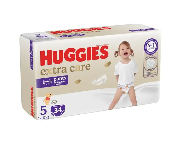 Scutece Chilotel Huggies, Extra Care Pants Mega, Marimea 5, 12-17 kg, 34 buc