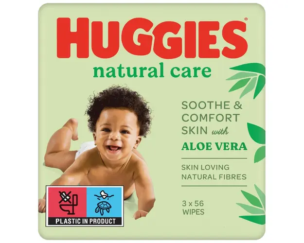Servetele umede Huggies Aloe Trio, 3 x 56 buc