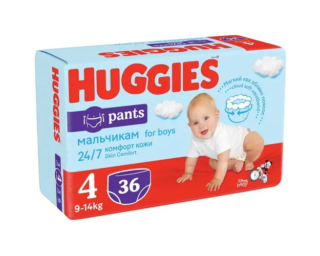 Scutece Huggies Chilotel Jumbo, nr 4, 9-14 kg, 36 buc