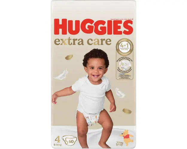 Scutece Huggies, Elite Soft Mega, Marimea 4, 8-14 kg, 60 buc