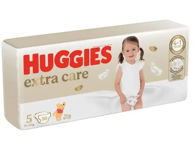 Scutece Huggies, Extra Care Mega, Nr 5, 11-25 kg, 50 buc