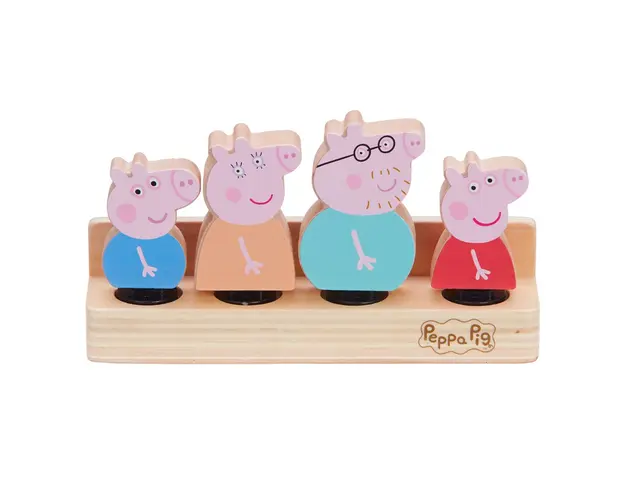 Set 4 figurine din lemn, Peppa Pig