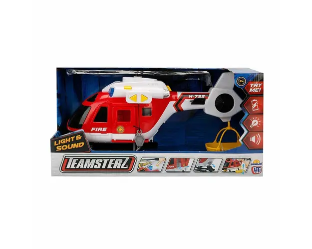 Elicopter de salvare, Teamsterz, cu lumini si sunete, Rosu