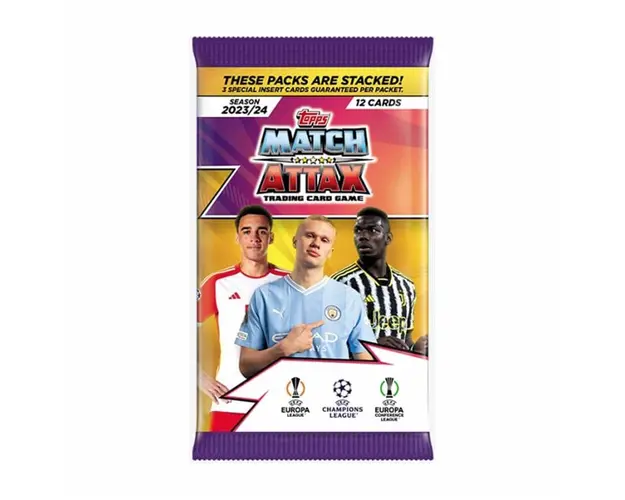 Cartonase cu jucatori de fotbal, Topps, Champions League 2023-2024, 12 buc
