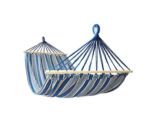 Hamac DHS Calter, Albastru-Alb, 200 x 100 cm