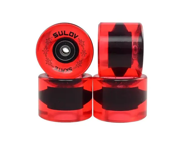 Set 4 roti skateboard DHS, 60 x 45 mm, Rosu
